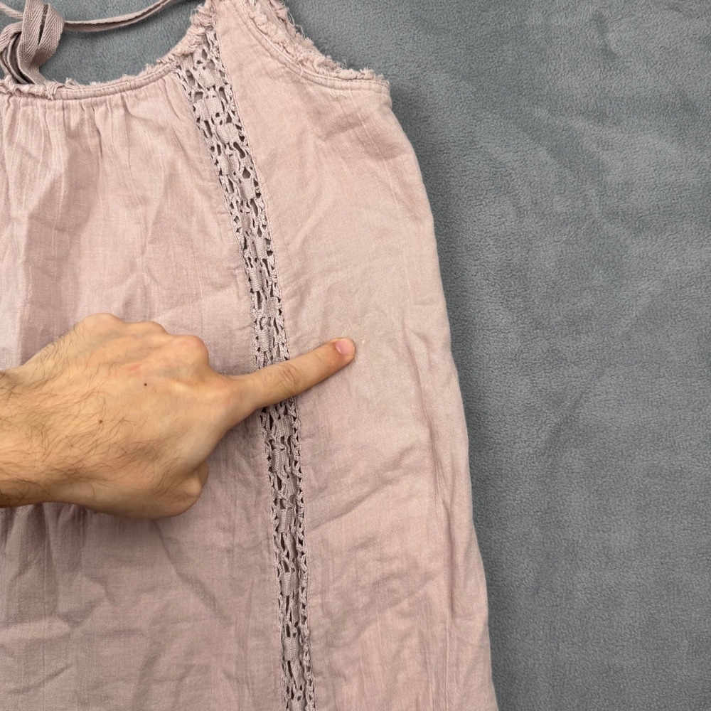 Aerie Mauve Lace Trim Strappy Maxi Dress Boho Festival Resortwear‎ Size S - Picture 6 of 8